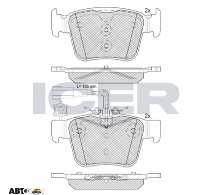 Тормозные колодки ICER 182299, цена: 1 411 грн.