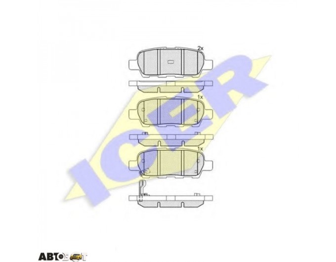 Гальмівні колодки ICER 181509, ціна: 1 521 грн.