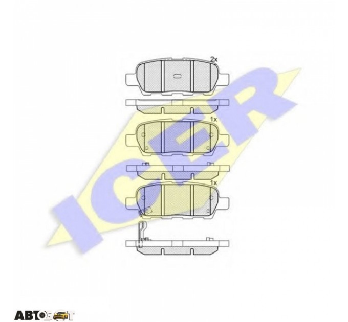 Тормозные колодки ICER 181509, цена: 836 грн.