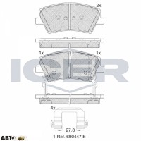 Тормозные колодки ICER 182314