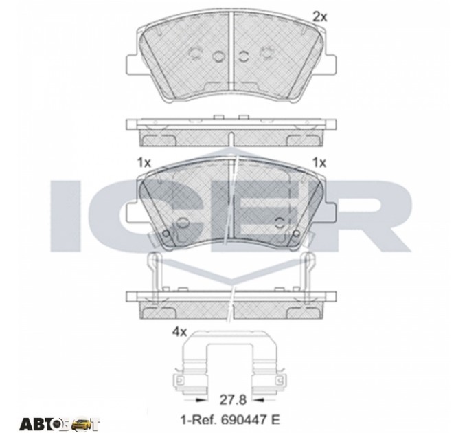 Тормозные колодки ICER 182314, цена: 1 998 грн.