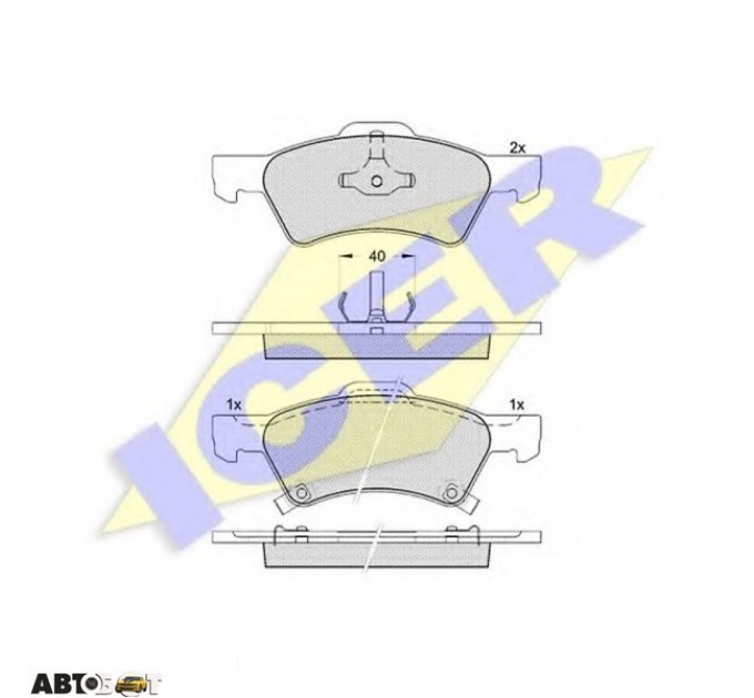 Тормозные колодки ICER 181544, цена: 1 372 грн.