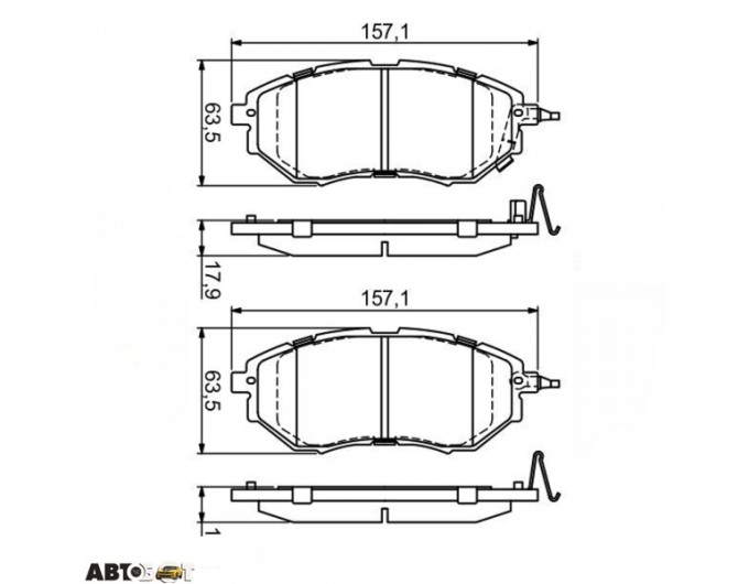 Тормозные колодки Bosch 0 986 494 679, цена: 3 718 грн.