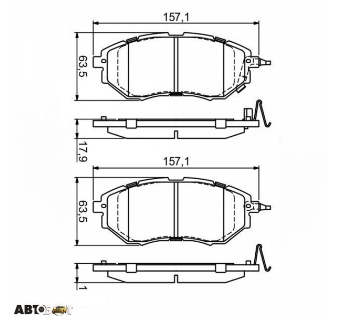 Гальмівні колодки Bosch 0 986 494 679, ціна: 2 024 грн.