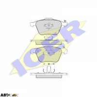 Гальмівні колодки ICER 181551