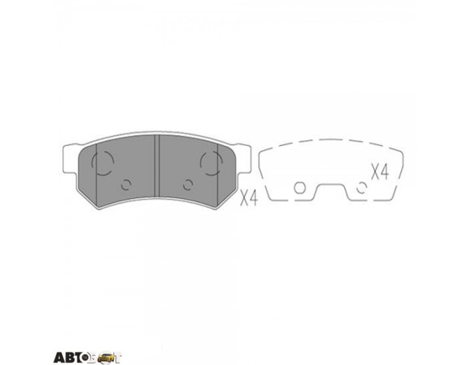 Тормозные колодки KAVO PARTS KBP-1020, цена: 1 123 грн.