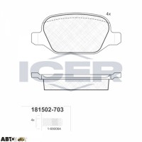 Тормозные колодки ICER 181502-703