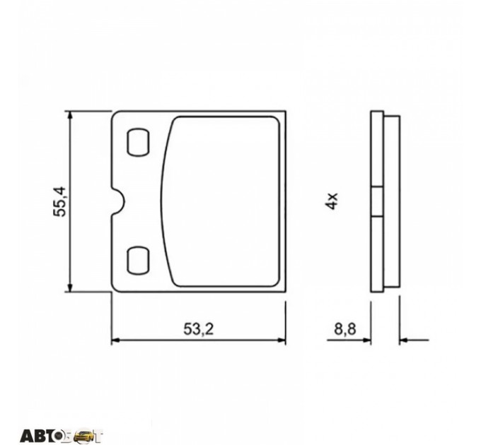 Тормозные колодки Bosch 0 986 494 775, цена: 664 грн.