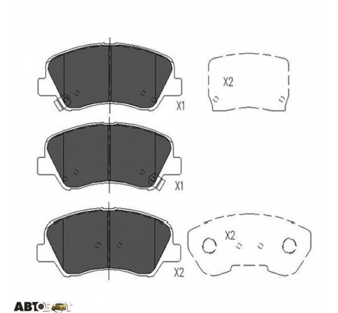 Гальмівні колодки KAVO PARTS KBP-4023, ціна: 989 грн.