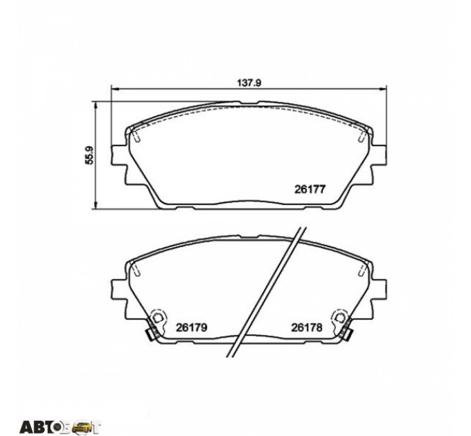 Тормозные колодки Textar 2617701, цена: 2 353 грн.