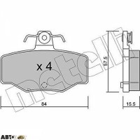 Гальмівні колодки METELLI 22-0199-0