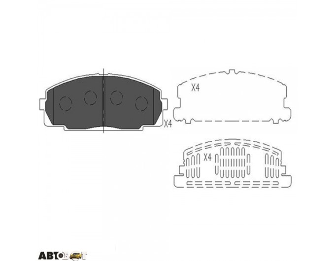 Тормозные колодки KAVO PARTS KBP-9002, цена: 1 728 грн.