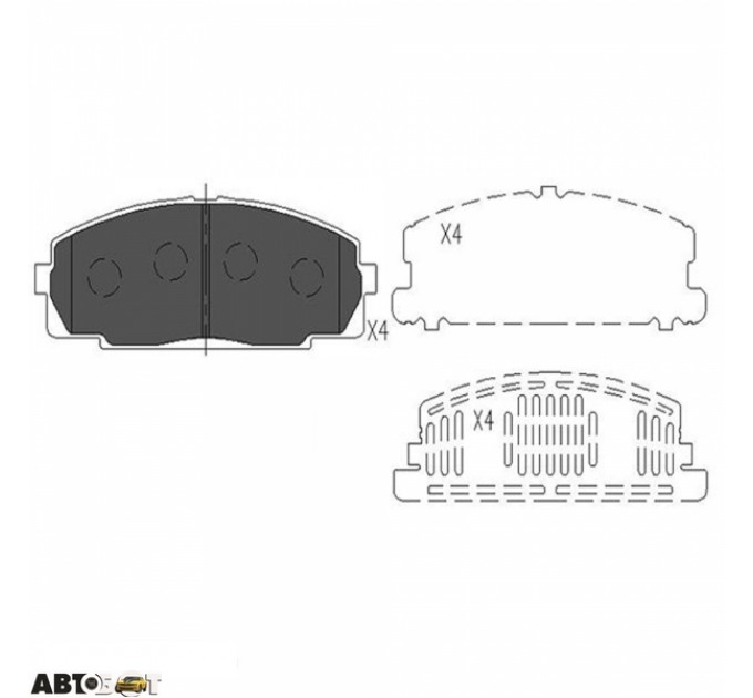 Тормозные колодки KAVO PARTS KBP-9002, цена: 951 грн.