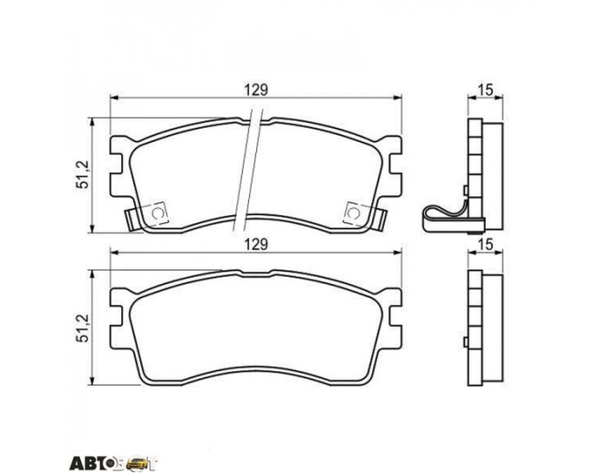 Тормозные колодки Bosch 0986494144, цена: 2 353 грн.