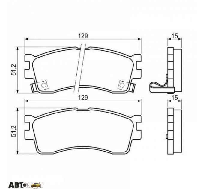 Гальмівні колодки Bosch 0986494144, ціна: 1 281 грн.