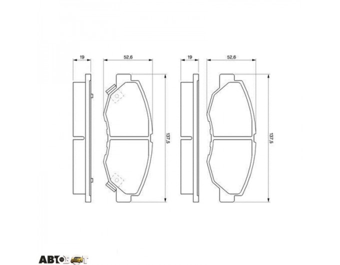 Тормозные колодки Bosch 0986461124, цена: 1 879 грн.