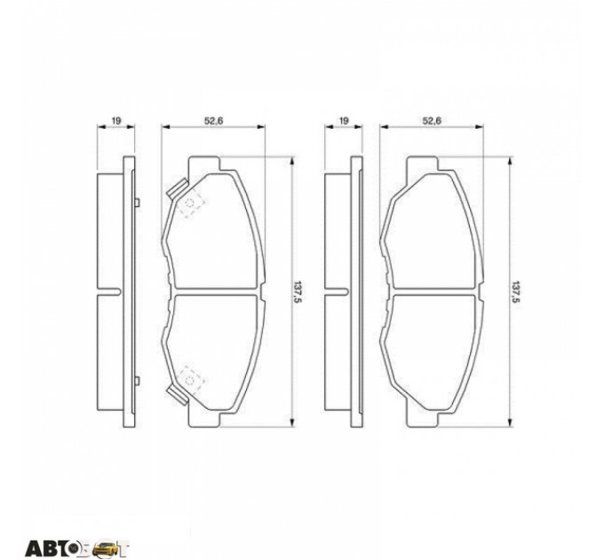 Тормозные колодки Bosch 0986461124, цена: 1 023 грн.