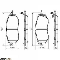 Гальмівні колодки Bosch 0986495156