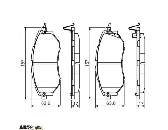 Тормозные колодки Bosch 0986495156, цена: 3 893 грн.