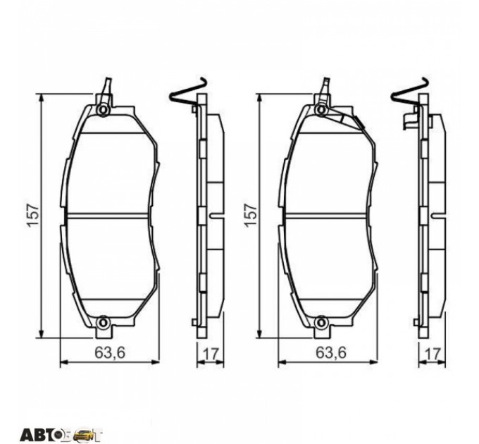 Гальмівні колодки Bosch 0986495156, ціна: 2 120 грн.