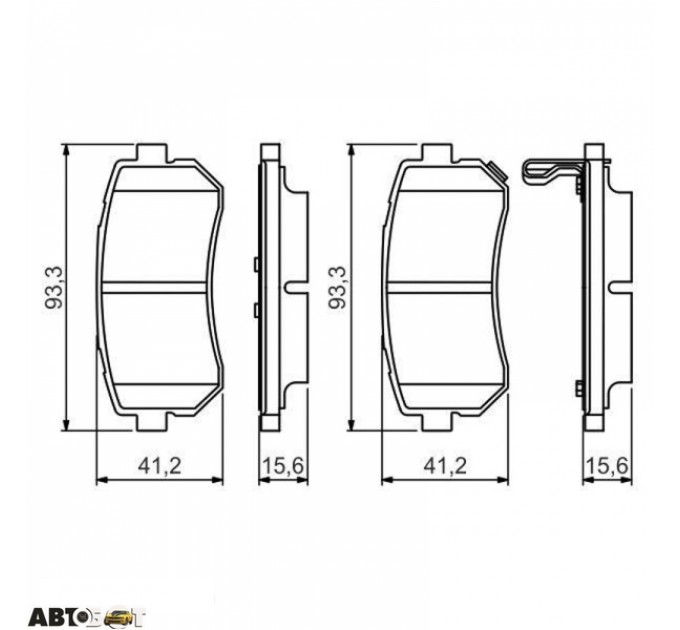 Тормозные колодки Bosch 0986495354, цена: 1 048 грн.