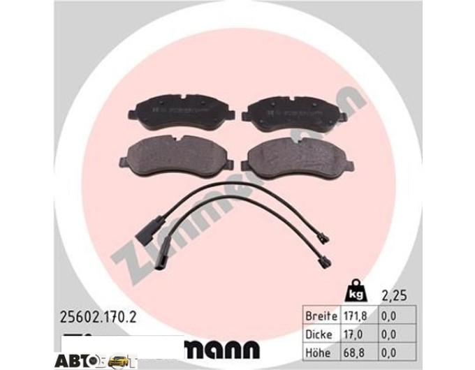Тормозные колодки ZIMMERMANN 25602.170.2, цена: 5 201 грн.