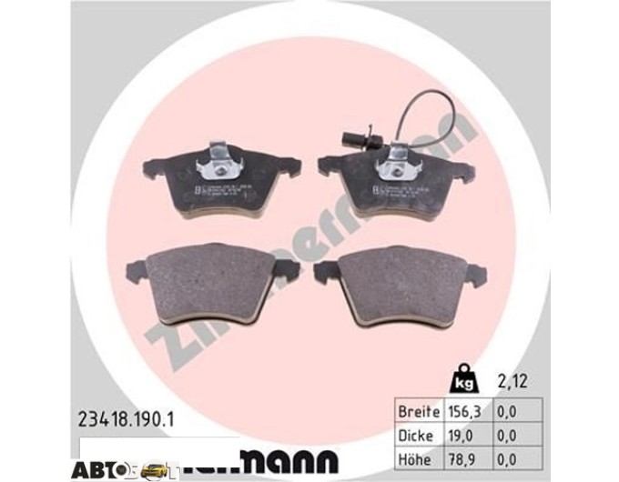 Тормозные колодки ZIMMERMANN 23418.190.1, цена: 4 334 грн.