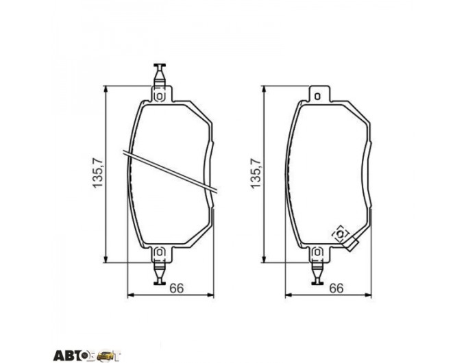 Гальмівні колодки Bosch 0986494366, ціна: 2 792 грн.