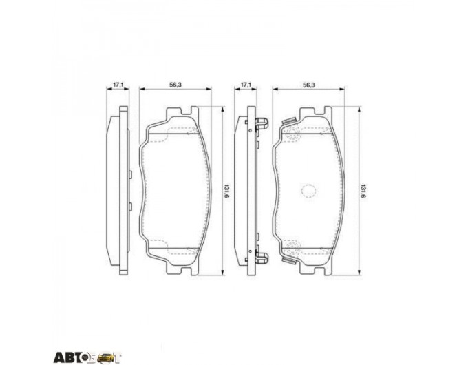 Тормозные колодки Bosch 0986494078, цена: 3 297 грн.