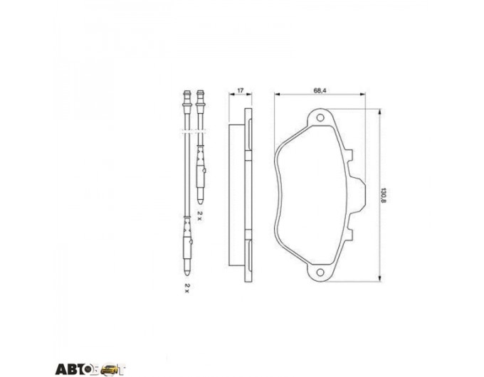 Гальмівні колодки Bosch 0986460950, ціна: 2 200 грн.