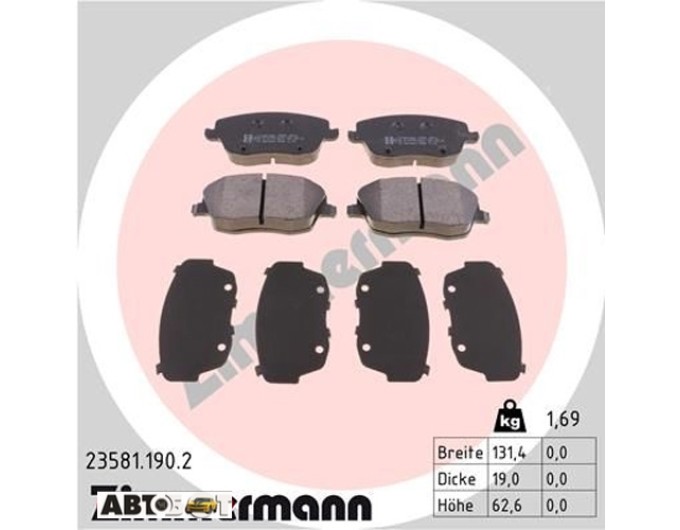 Тормозные колодки ZIMMERMANN 23581.190.2, цена: 3 198 грн.