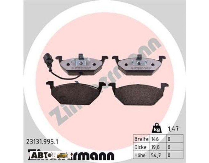 Тормозные колодки ZIMMERMANN 23131.995.1, цена: 6 672 грн.