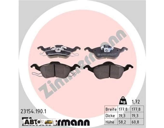 Тормозные колодки ZIMMERMANN 23154.190.1, цена: 2 779 грн.