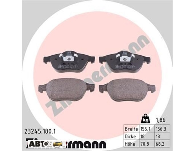 Тормозные колодки ZIMMERMANN 23245.180.1, цена: 3 127 грн.