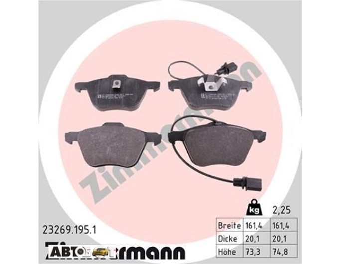 Тормозные колодки ZIMMERMANN 23269.195.1, цена: 5 713 грн.