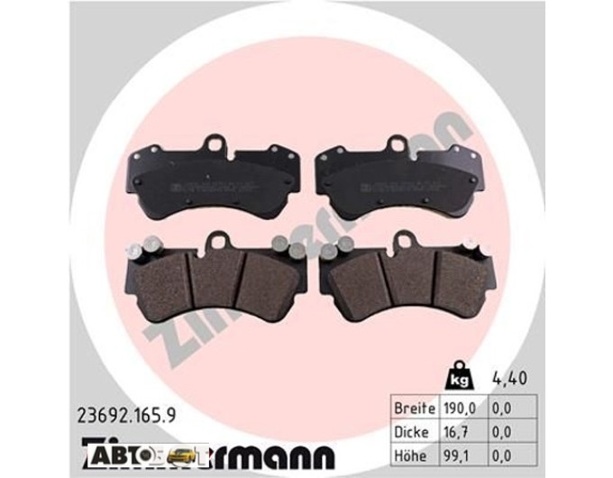 Тормозные колодки ZIMMERMANN 23692.165.9, цена: 11 215 грн.