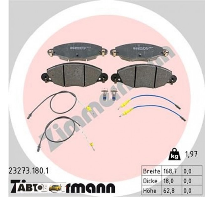 Тормозные колодки ZIMMERMANN 23273.180.1, цена: 1 611 грн.