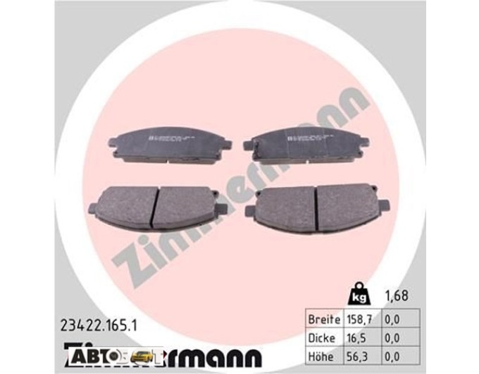 Тормозные колодки ZIMMERMANN 23422.165.1, цена: 2 812 грн.