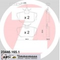 Тормозные колодки ZIMMERMANN 23446.165.1, цена: 2 901 грн.