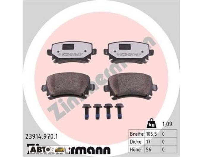 Тормозные колодки ZIMMERMANN 23914.970.1, цена: 5 053 грн.