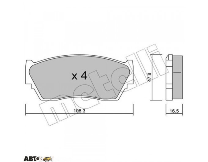 Тормозные колодки METELLI 22-0246-0, цена: 1 757 грн.