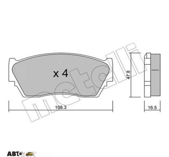 Тормозные колодки METELLI 22-0246-0, цена: 966 грн.