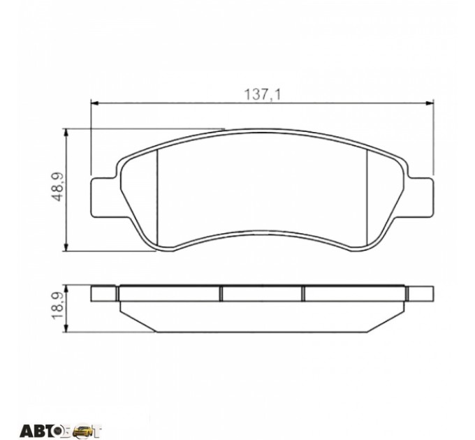 Тормозные колодки Bosch 0 986 495 254, цена: 1 387 грн.