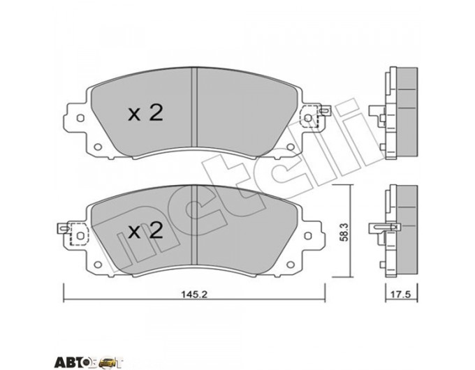 Гальмівні колодки METELLI 22-1161-0, ціна: 2 381 грн.