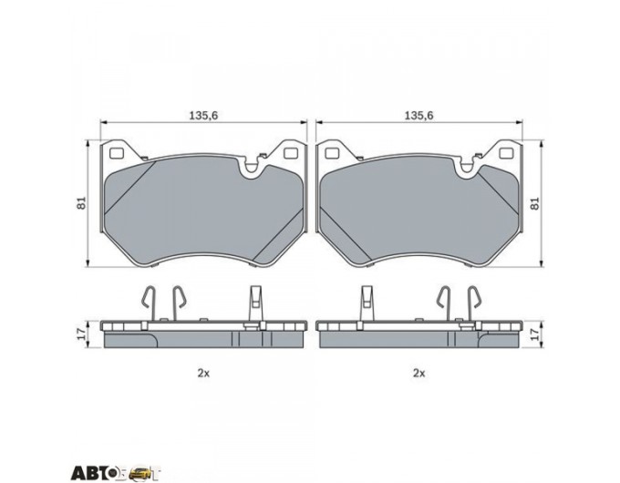 Тормозные колодки Bosch 0 986 424 965, цена: 6 704 грн.