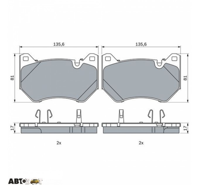 Тормозные колодки Bosch 0 986 424 965, цена: 3 650 грн.