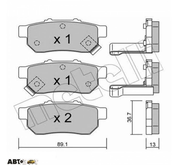 Тормозные колодки METELLI 22-0176-1, цена: 758 грн.