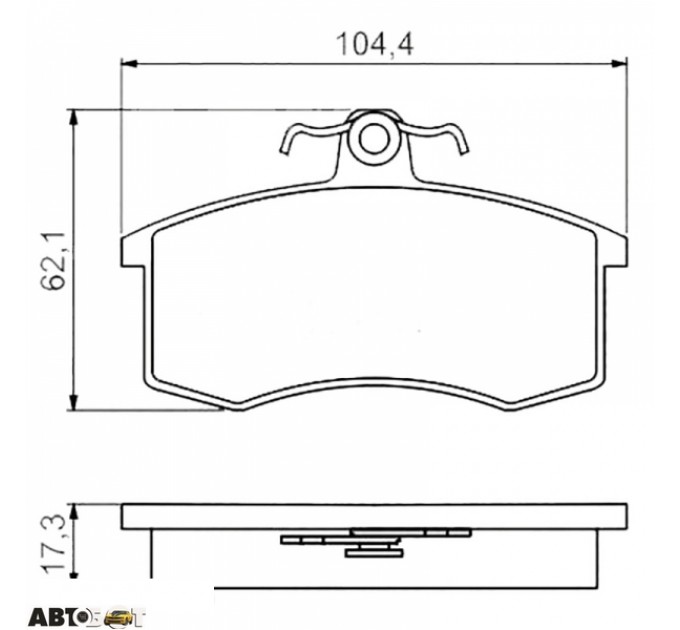 Тормозные колодки Bosch 0 986 495 214, цена: 557 грн.