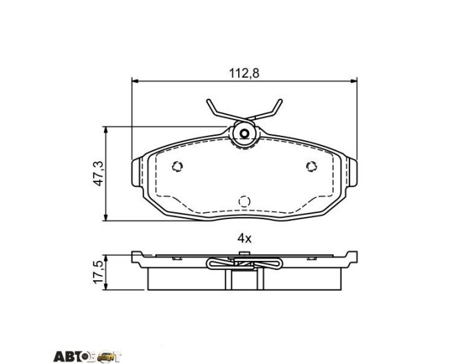 Тормозные колодки Bosch 0 986 495 401, цена: 2 808 грн.