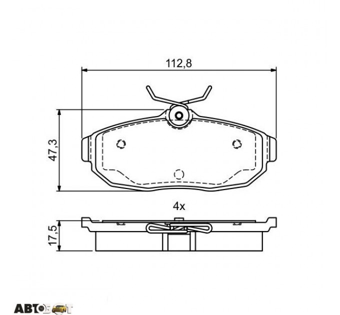 Тормозные колодки Bosch 0 986 495 401, цена: 1 529 грн.